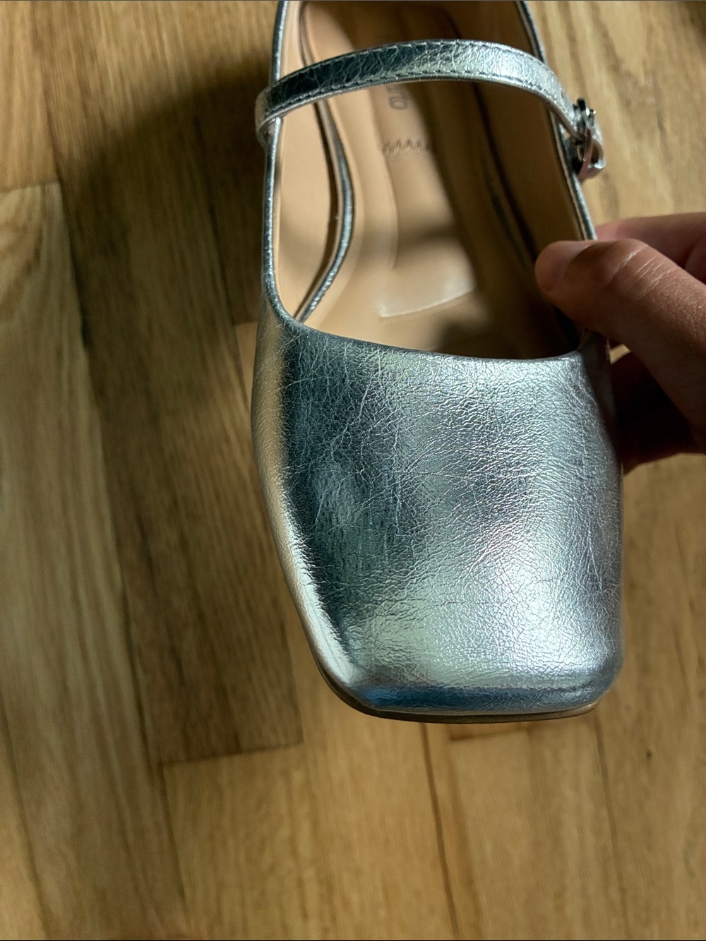 Franco Sarto Tinsley Silver Mary Jane Flats - Picture 8 of 8
